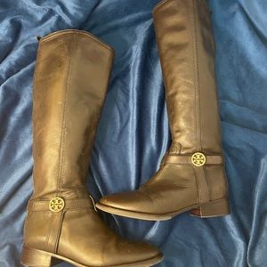 Tory Burch brown leather boots - 5.5